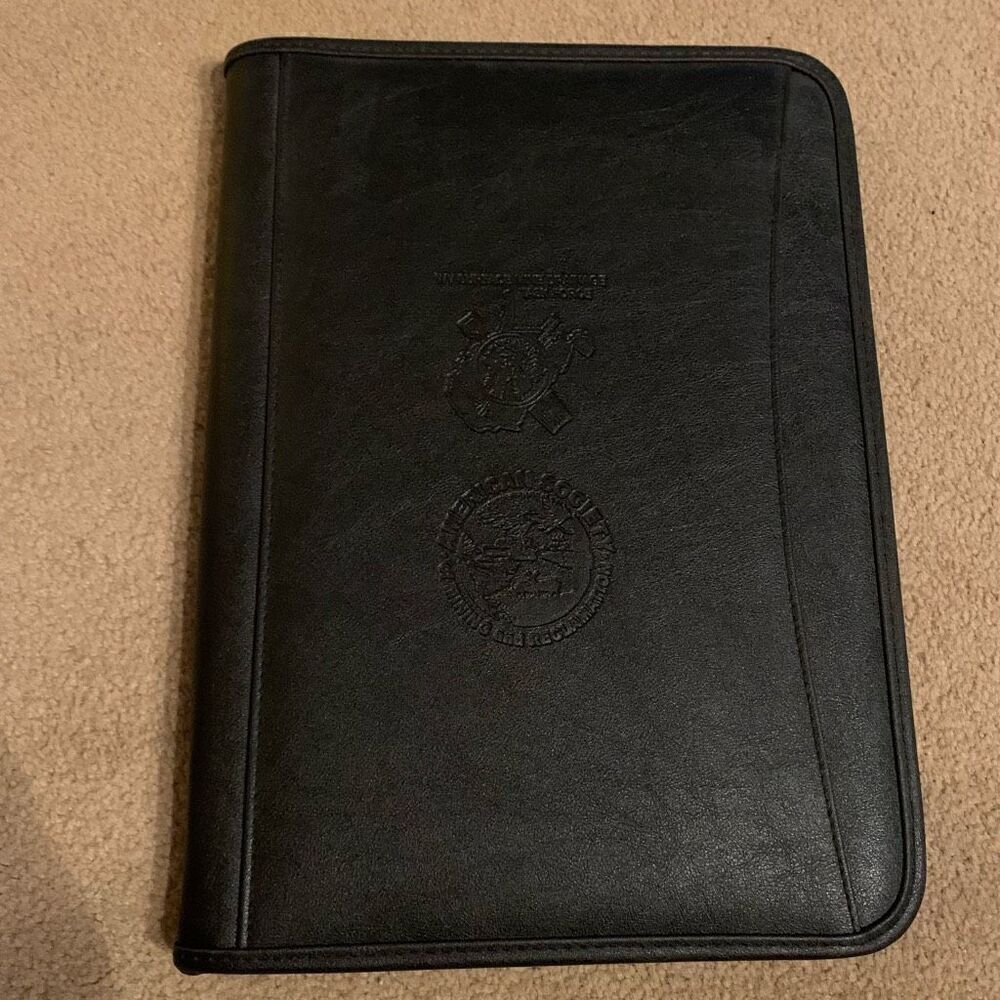 WV Surface Mine Drainage Task Force Black Faux Leather Leeds Zip Portfolio